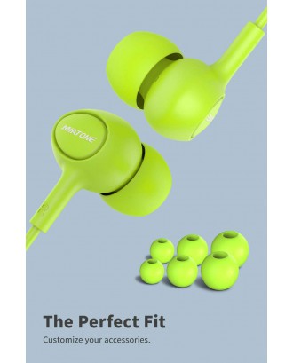 Earbuds, MIATONE Wired in- Ear Earbuds with Microphone, Dynamic Crystal Clear Sound Ergonomic Ear Buds Earphones Headphones for Android, BlackBerry - Green Earbuds, MIATONE Wired in- Ear Earbuds with Microphone, Dynamic Crystal Clear Sound Ergonomic Ear Buds Earphones Headphones for Android, BlackBerry - Green