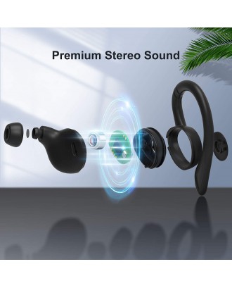 COMISO Wireless Earbuds, True Wireless in Ear Bluetooth 5.0 with Microphone, Deep Bass, IPX7 Waterproof Loud Voice Sport Earphones with Charging Case for Outdoor Running Gym Workout (Rose Pink) COMISO Wireless Earbuds, True Wireless in Ear Bluetooth 5.0 with Microphone, Deep Bass, IPX7 Waterproof Loud Voice Sport Earphones with Charging Case for Outdoor Running Gym Workout (Rose Pink)