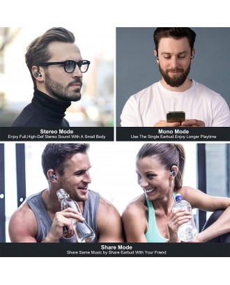 COMISO Wireless Earbuds, True Wireless in Ear Bluetooth 5.0 with Microphone, Deep Bass, IPX7 Waterproof Loud Voice Sport Earphones with Charging Case for Outdoor Running Gym Workout (Rose Pink) COMISO Wireless Earbuds, True Wireless in Ear Bluetooth 5.0 with Microphone, Deep Bass, IPX7 Waterproof Loud Voice Sport Earphones with Charging Case for Outdoor Running Gym Workout (Rose Pink)